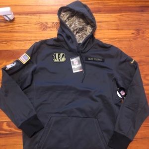 NEW bengals salute to service hoodie.